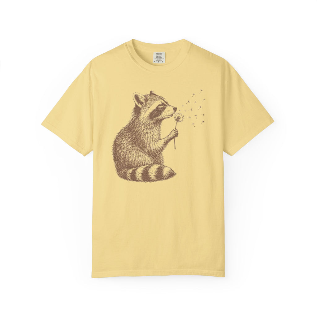 Raccoon Blowing Dandelion T-Shirt