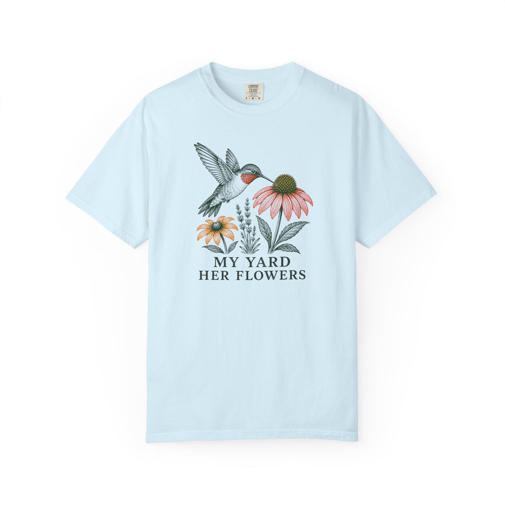 Her Flowers Hummingbird T-Shirt