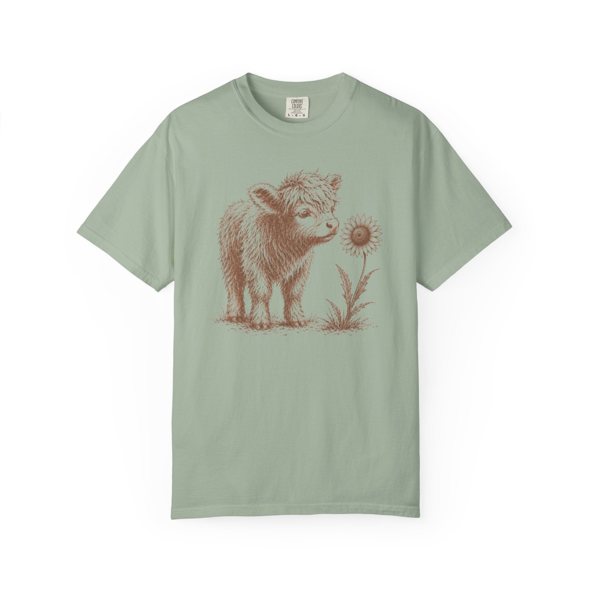 Highland Cow Flower T-Shirt