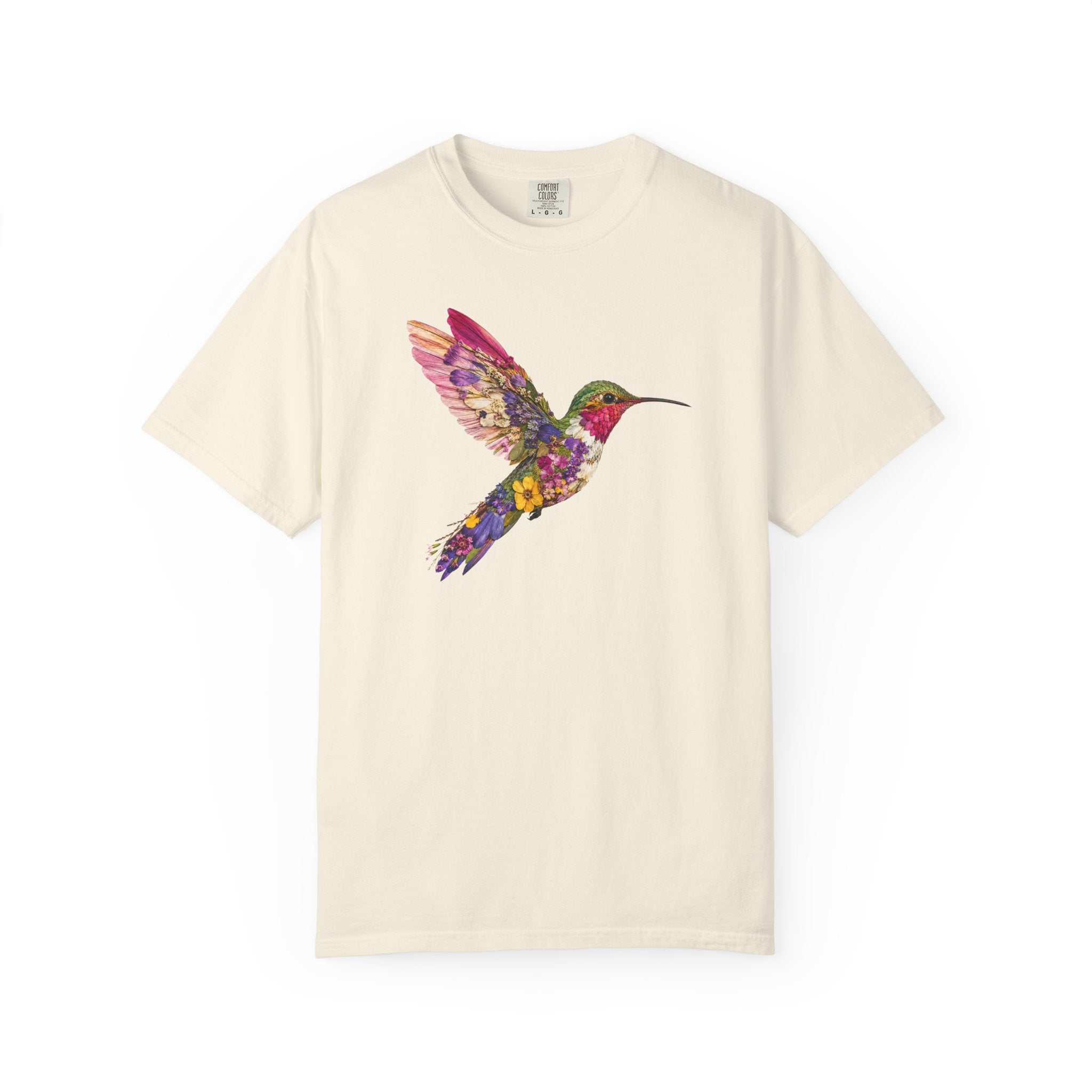 Pressed Flowers Hummingbird T-Shirt