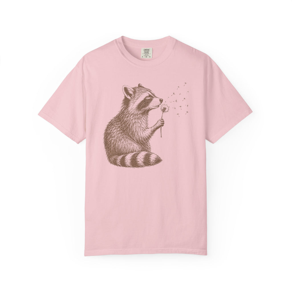 Raccoon Blowing Dandelion T-Shirt