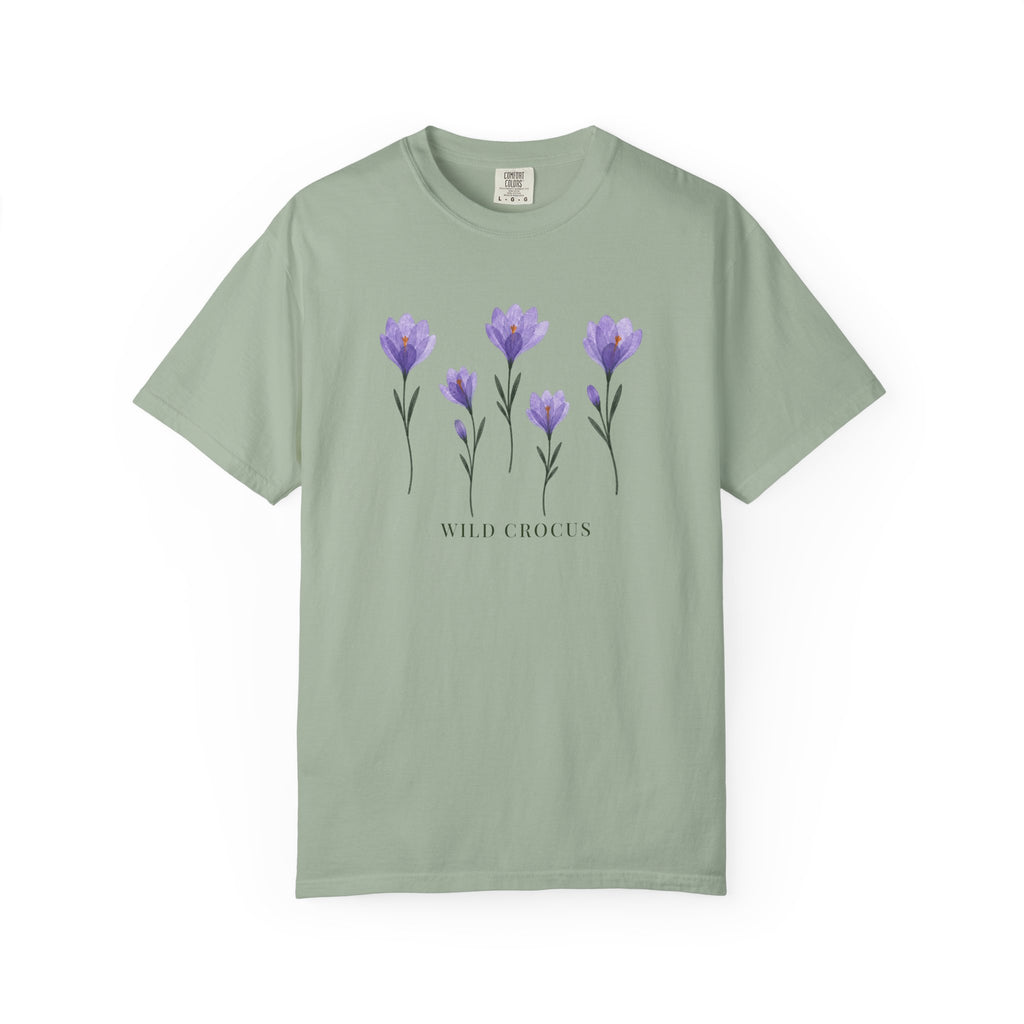 Wild Crocus Pressed Flowers T-Shirt