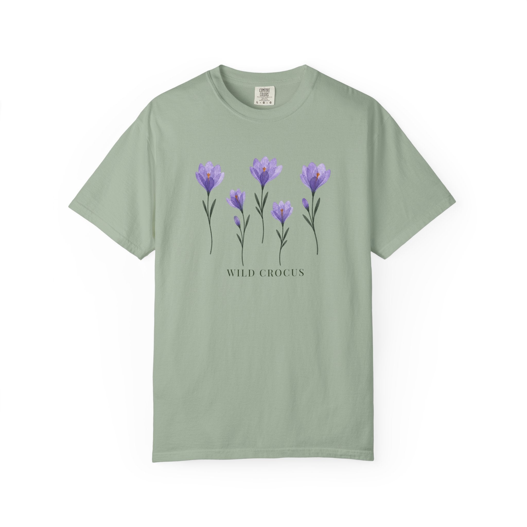 Wild Crocus Pressed Flowers T-Shirt