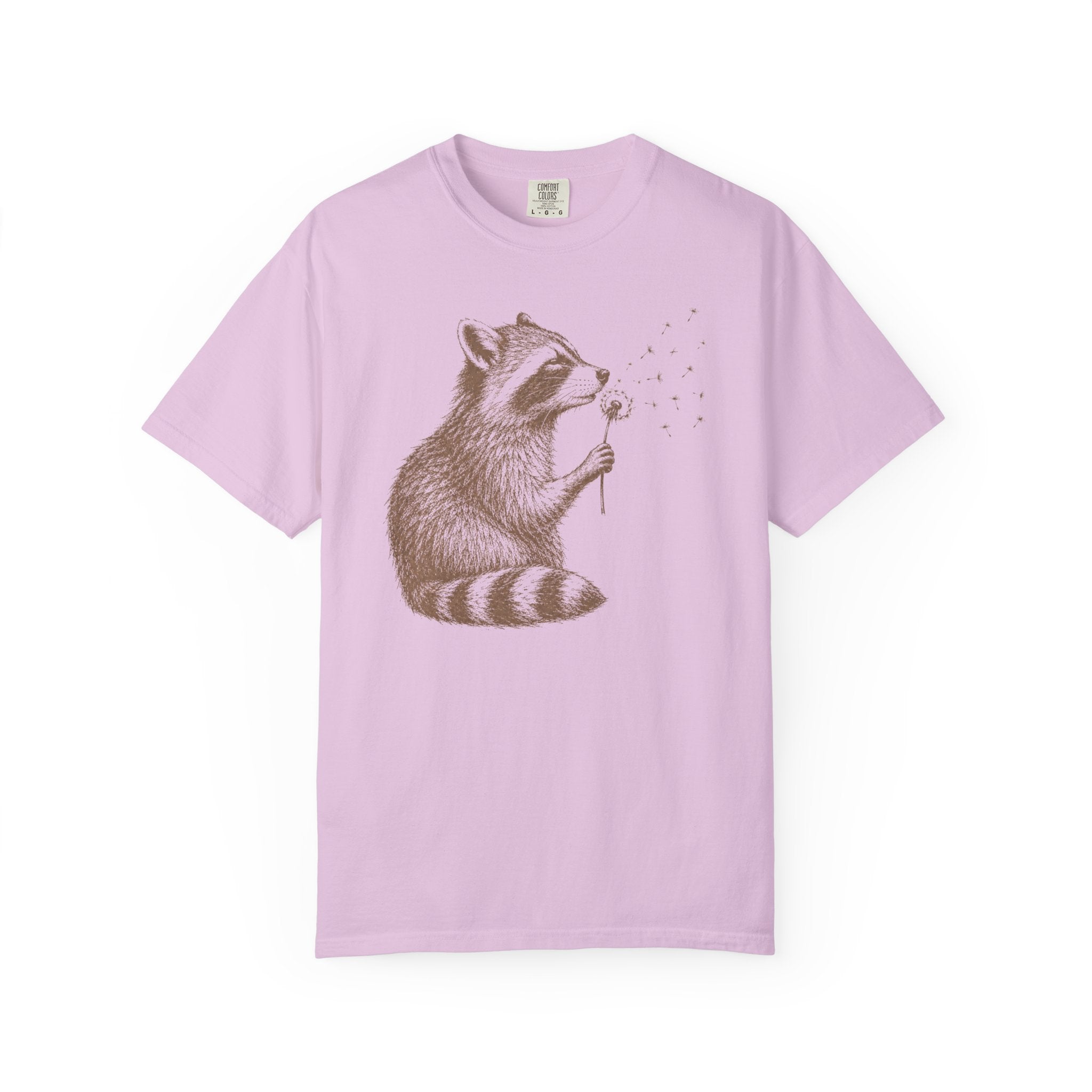 Raccoon Blowing Dandelion T-Shirt