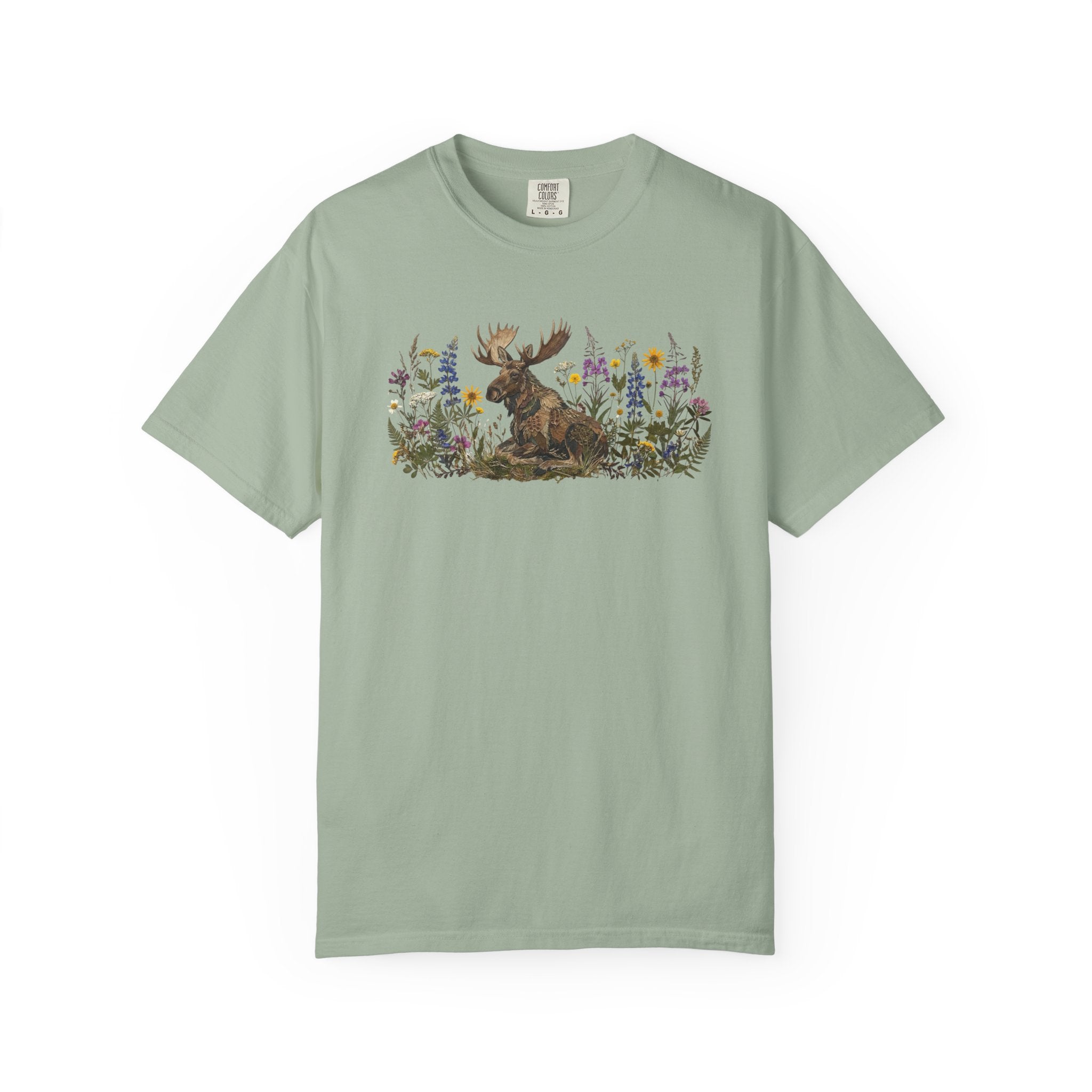Moose Pressed Flowers T-Shirt