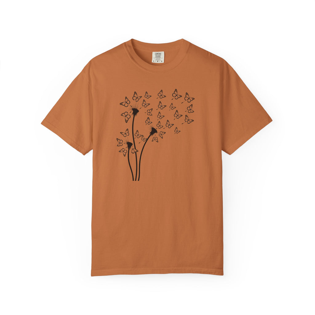Dandelion Into the Wind Butterflies T-Shirt