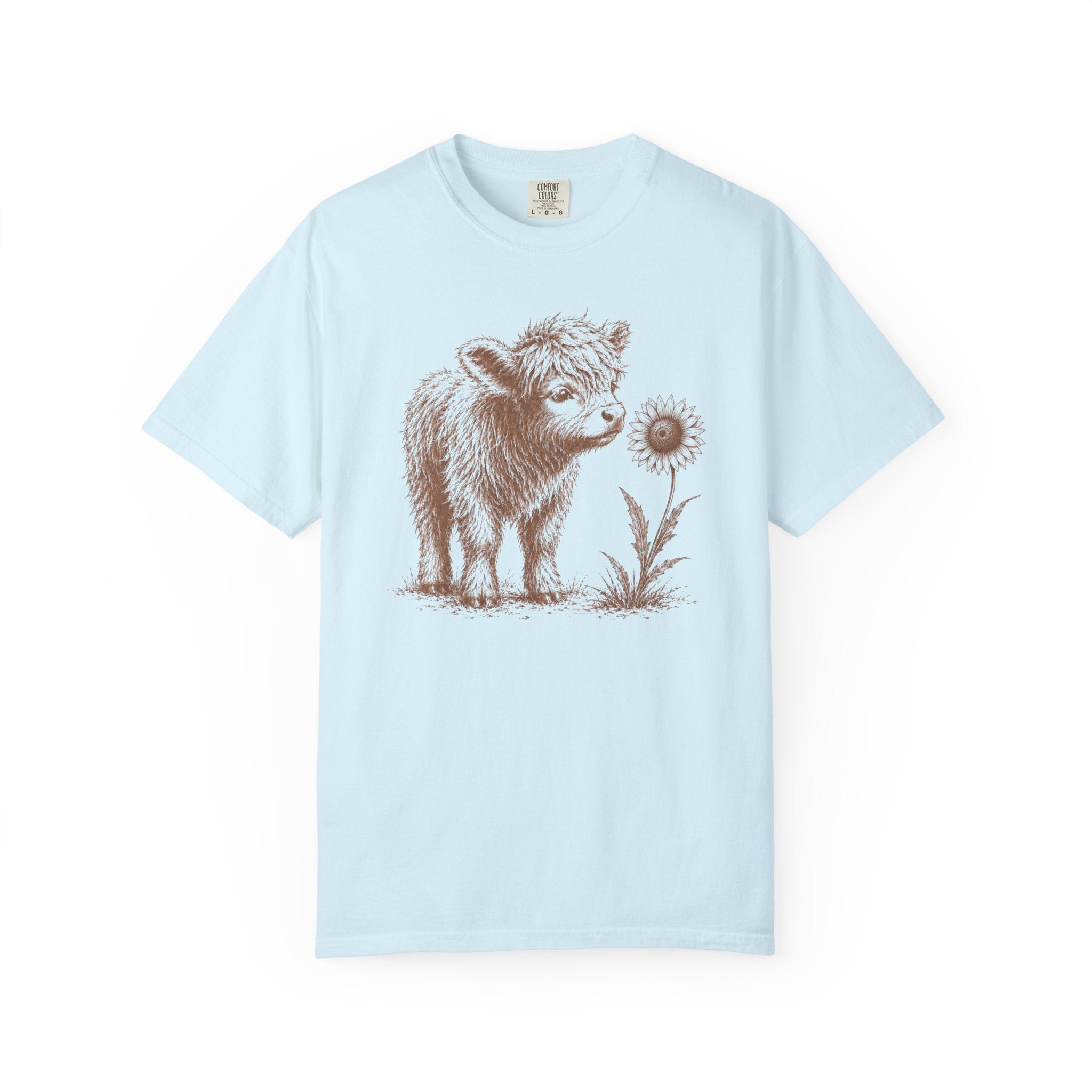 Highland Cow Flower T-Shirt
