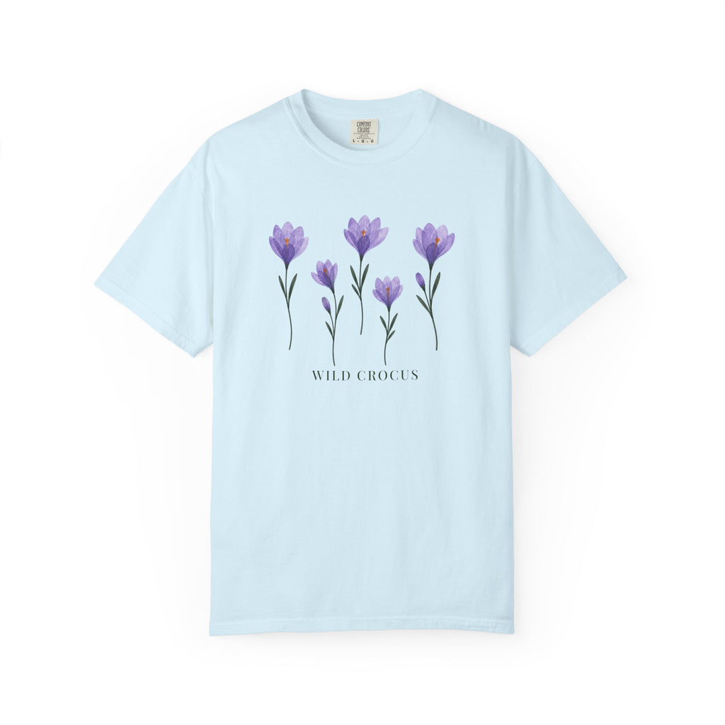 Wild Crocus Pressed Flowers T-Shirt