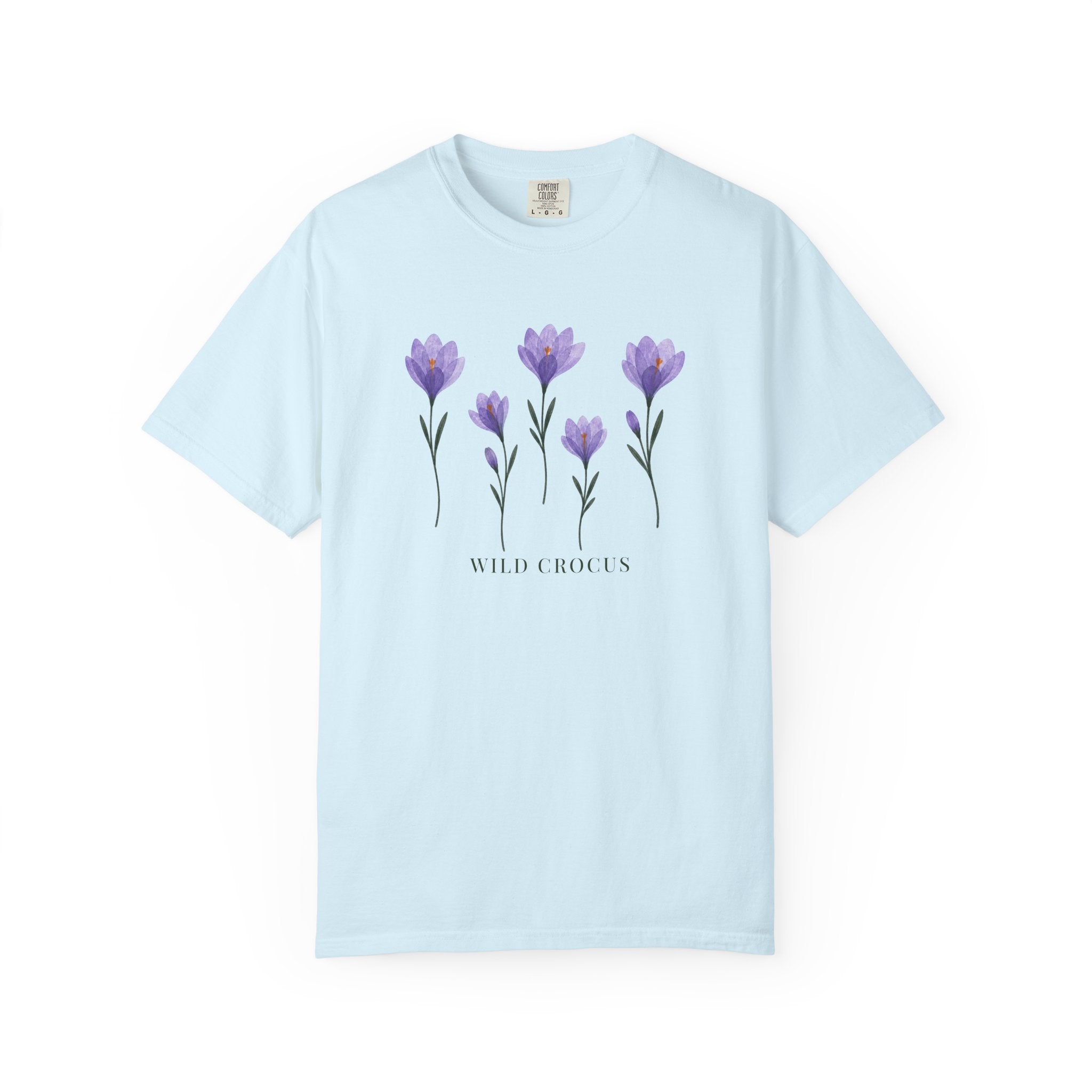 Wild Crocus Pressed Flowers T-Shirt