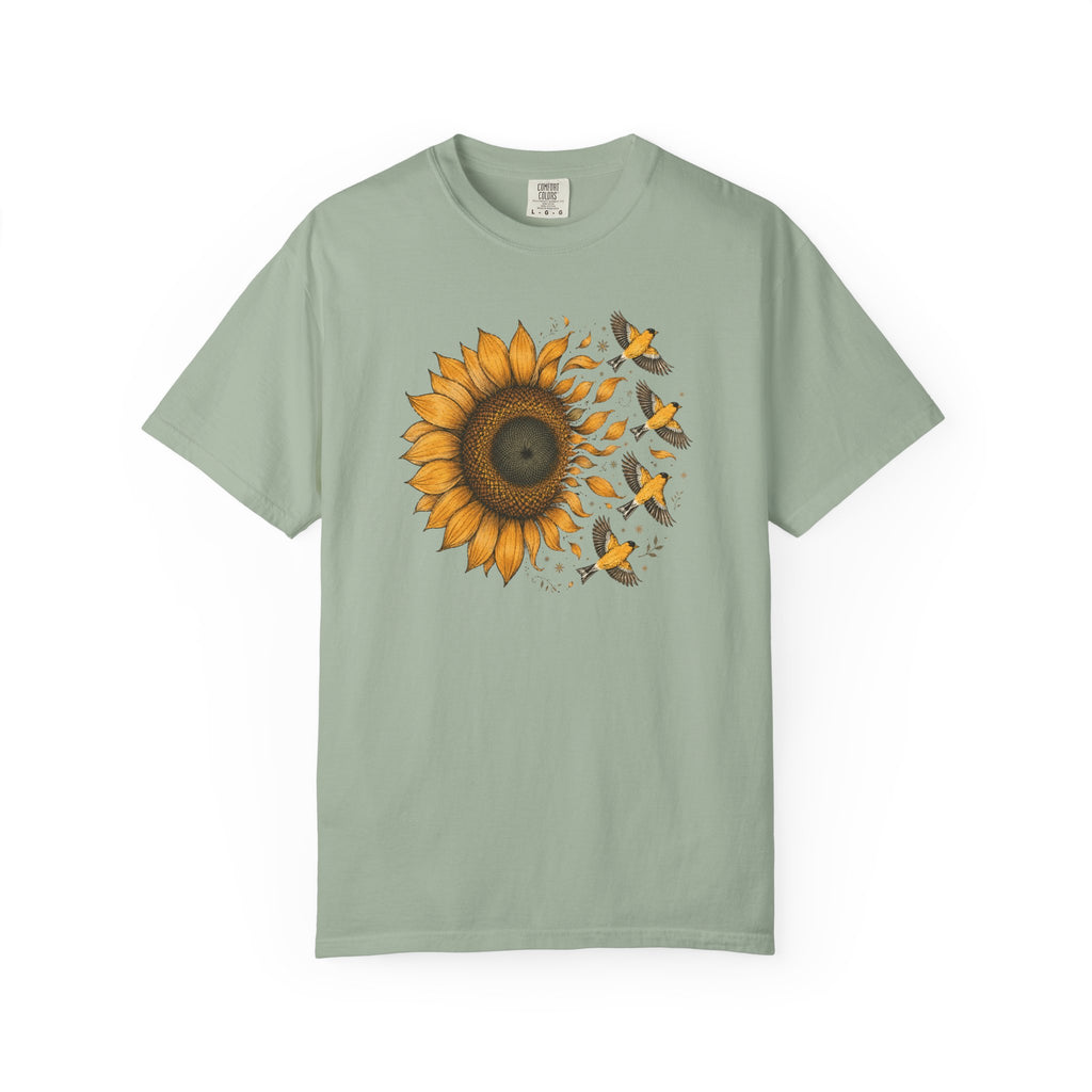 Sunflower into Birds T-Shirt