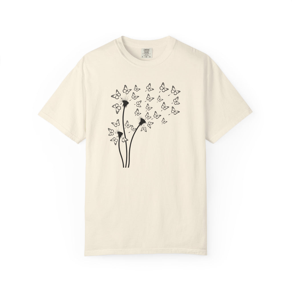Dandelion Into the Wind Butterflies T-Shirt