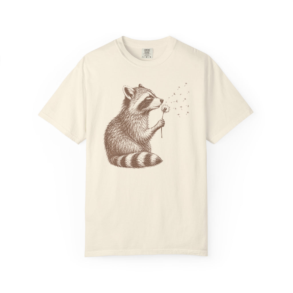 Raccoon Blowing Dandelion T-Shirt