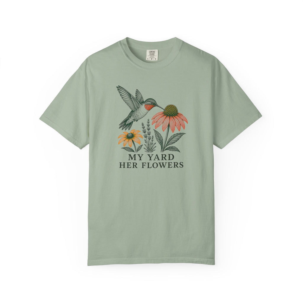 Her Flowers Hummingbird T-Shirt