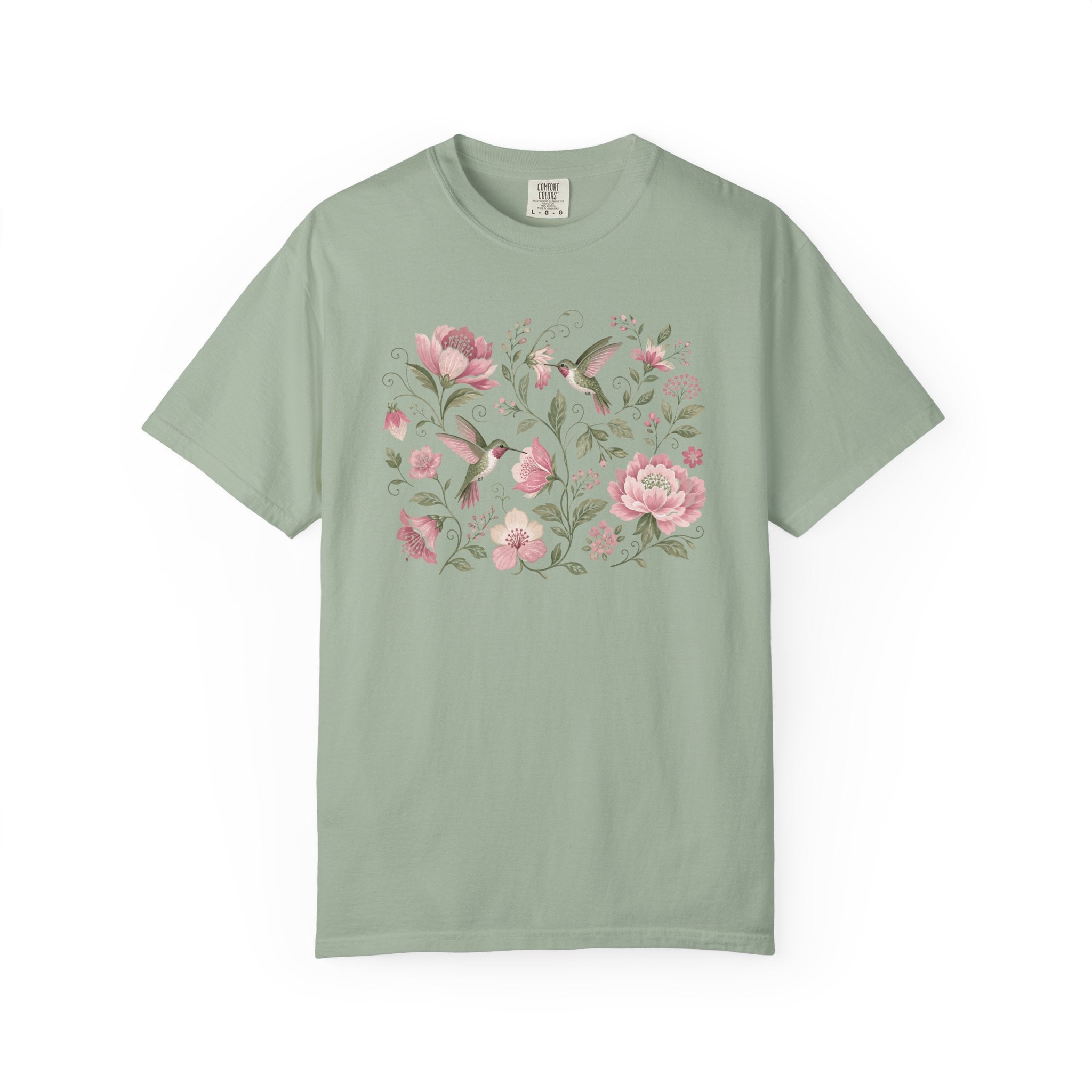 Hummingbirds Floral T-Shirt