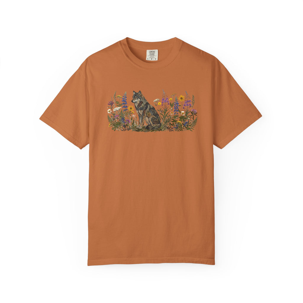 Wolf Pressed Flowers T-Shirt