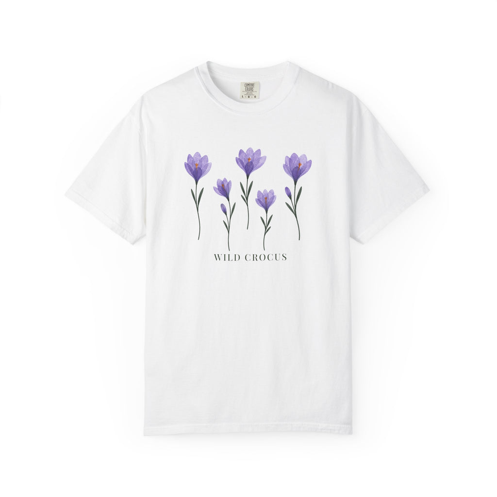 Wild Crocus Pressed Flowers T-Shirt