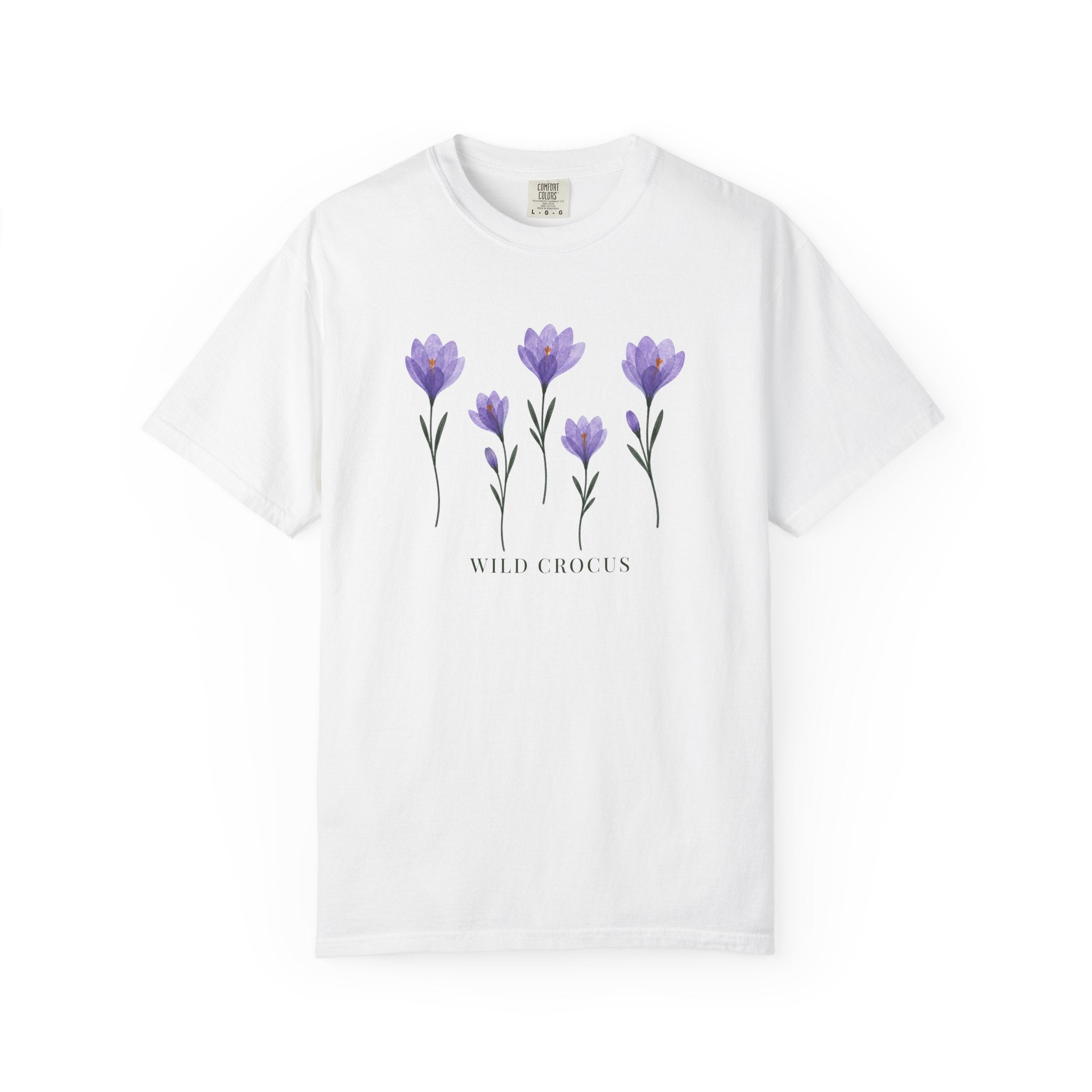 Wild Crocus Pressed Flowers T-Shirt