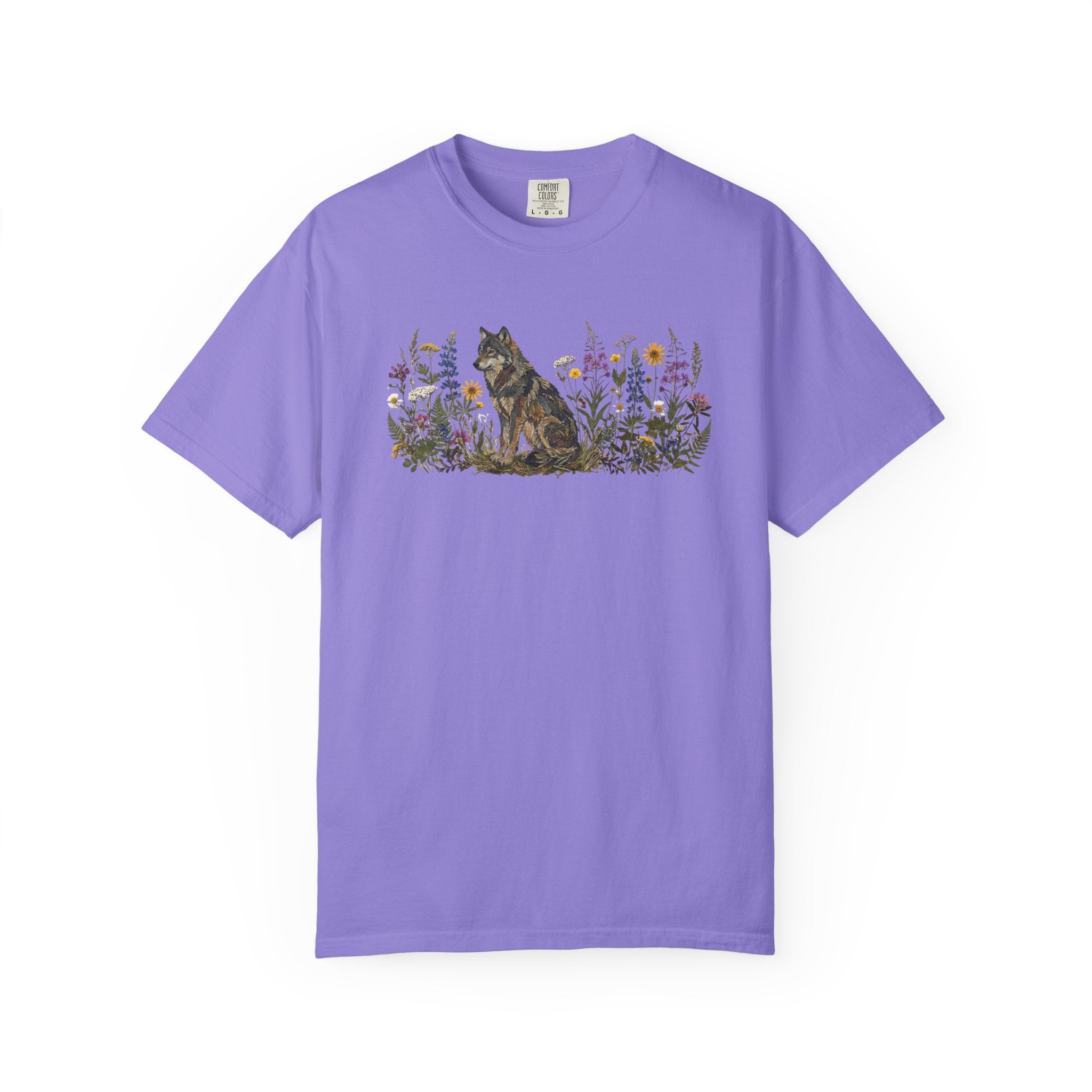 Wolf Pressed Flowers T-Shirt