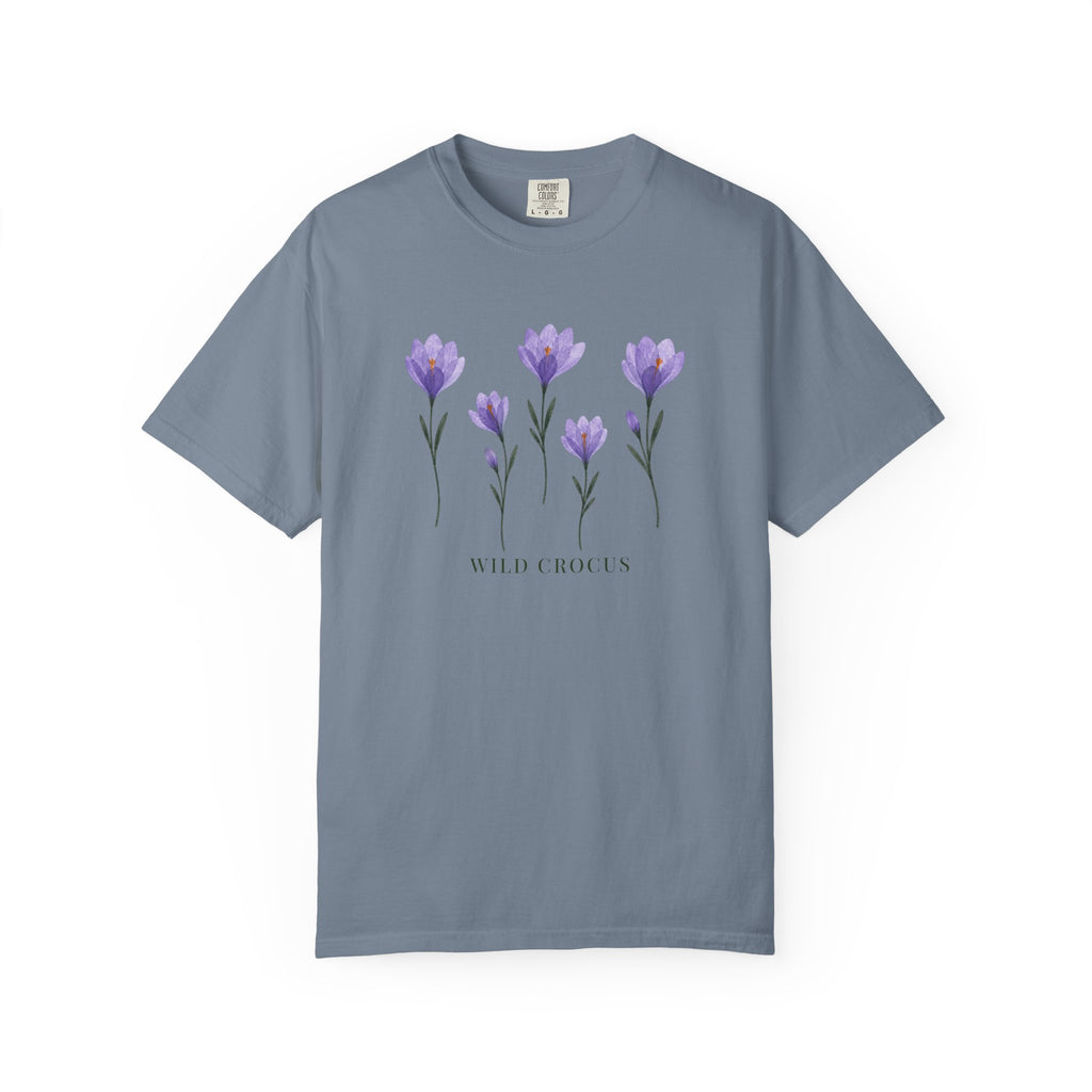 Wild Crocus Pressed Flowers T-Shirt
