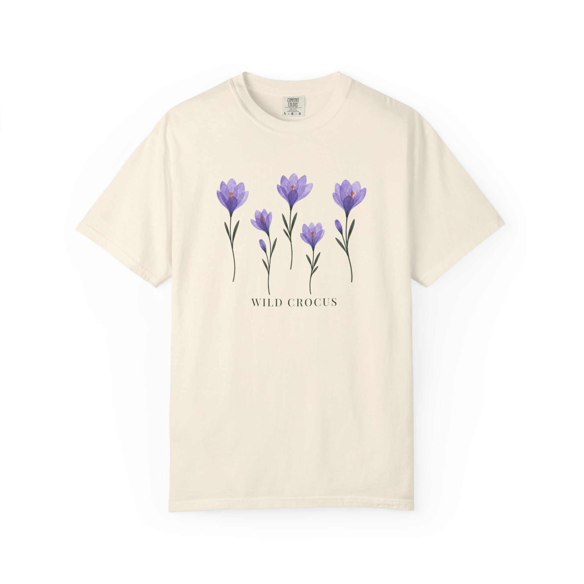 Wild Crocus Pressed Flowers T-Shirt