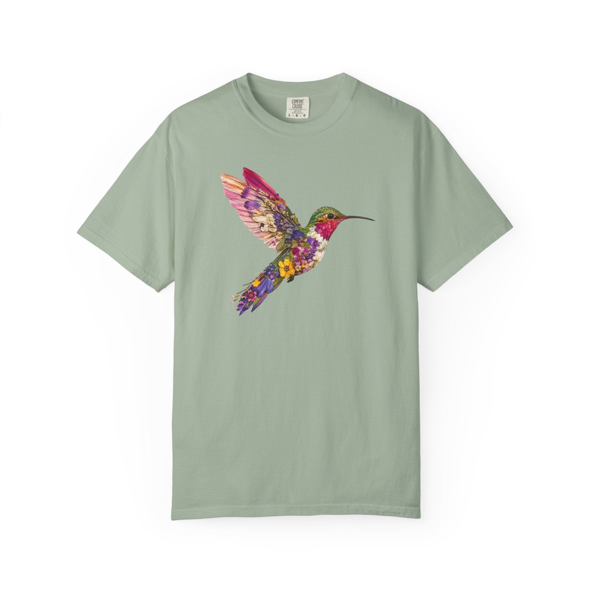 Pressed Flowers Hummingbird T-Shirt