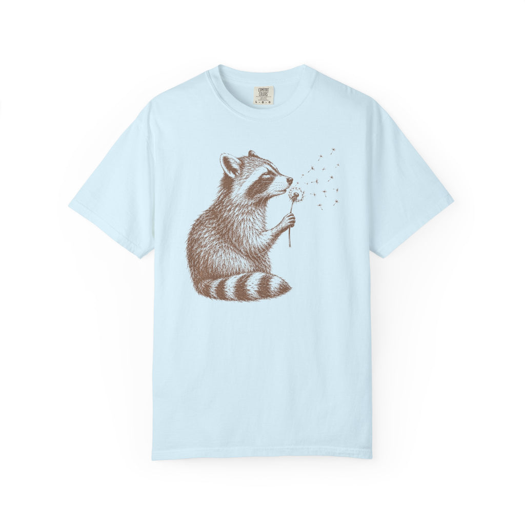 Raccoon Blowing Dandelion T-Shirt