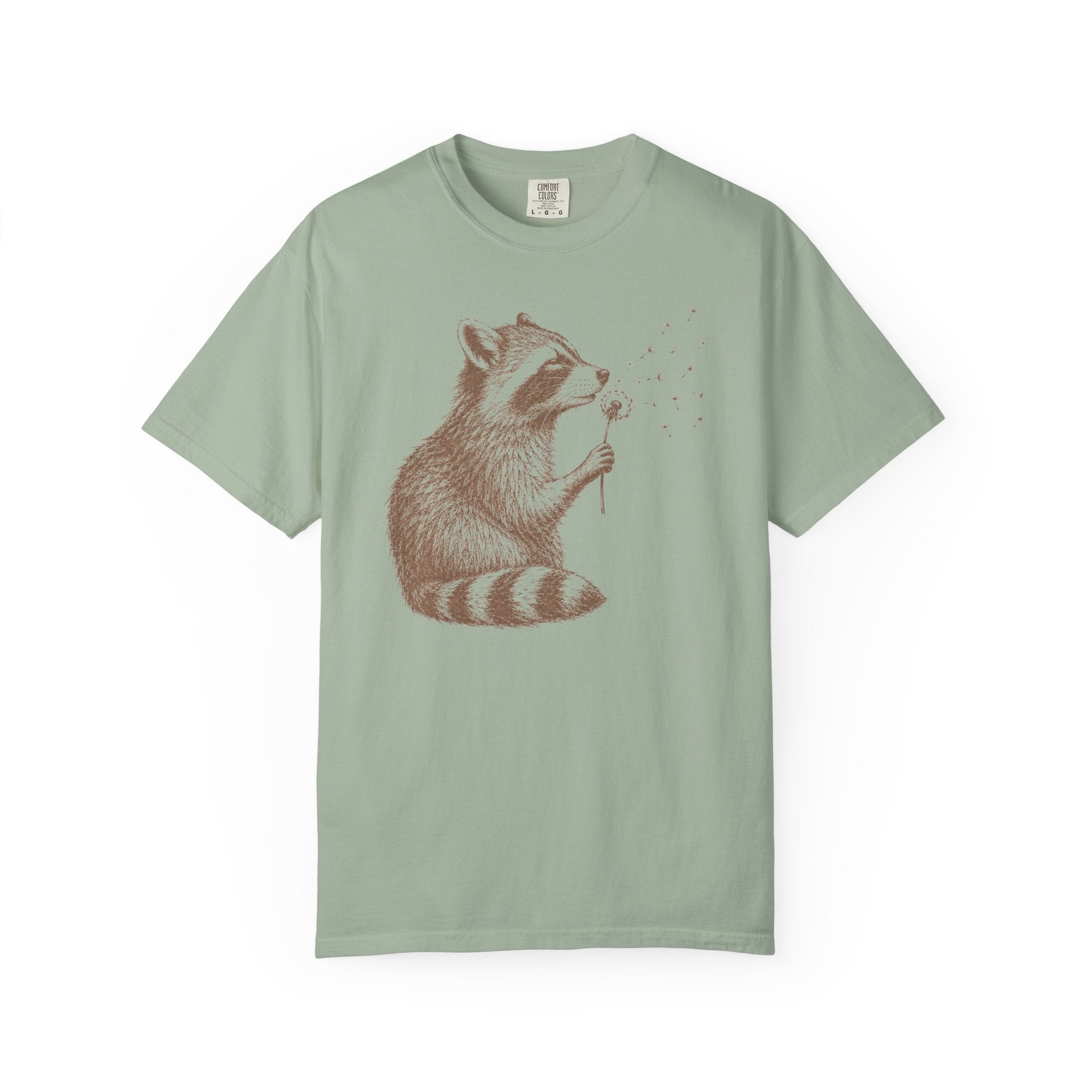 Raccoon Blowing Dandelion T-Shirt