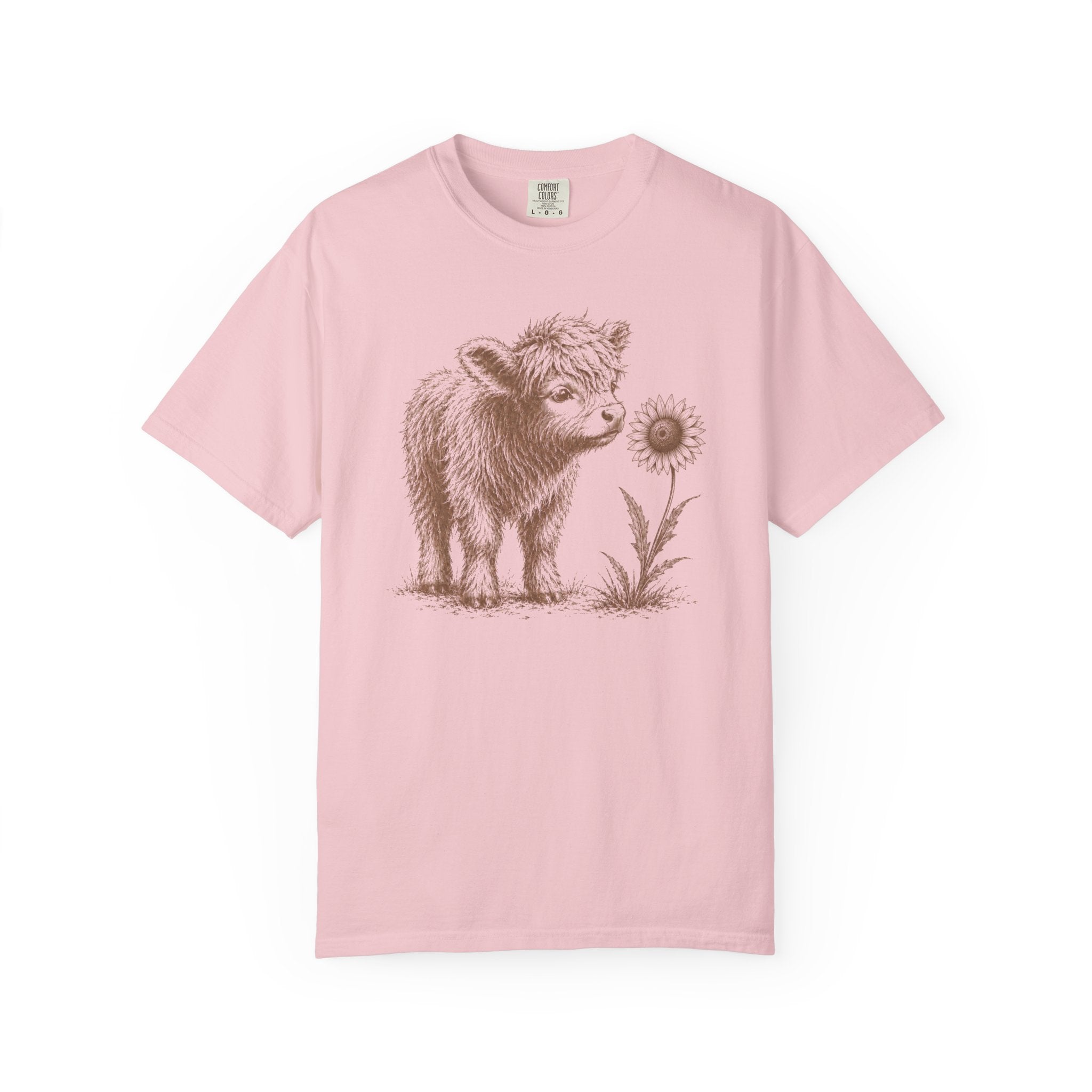 Highland Cow Flower T-Shirt
