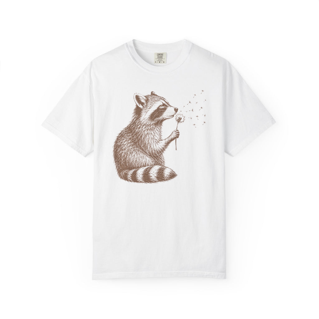 Raccoon Blowing Dandelion T-Shirt