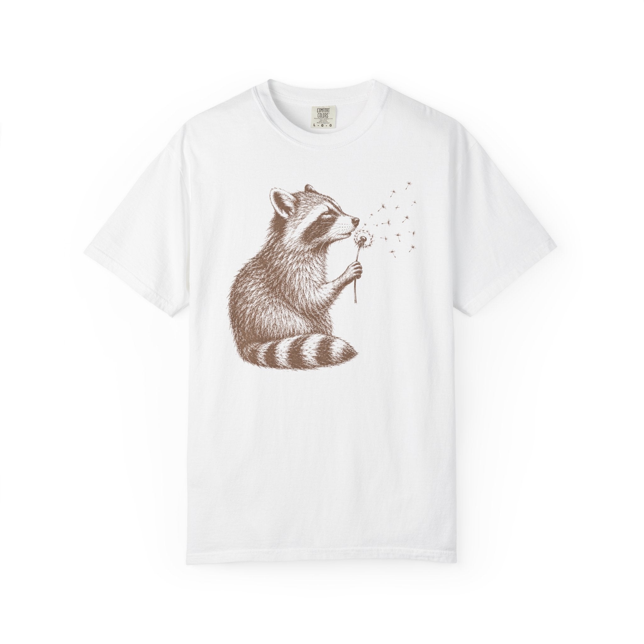 Raccoon Blowing Dandelion T-Shirt