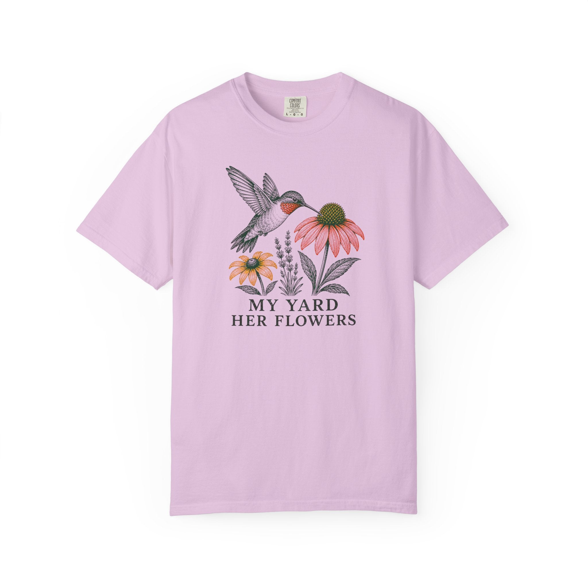 Her Flowers Hummingbird T-Shirt