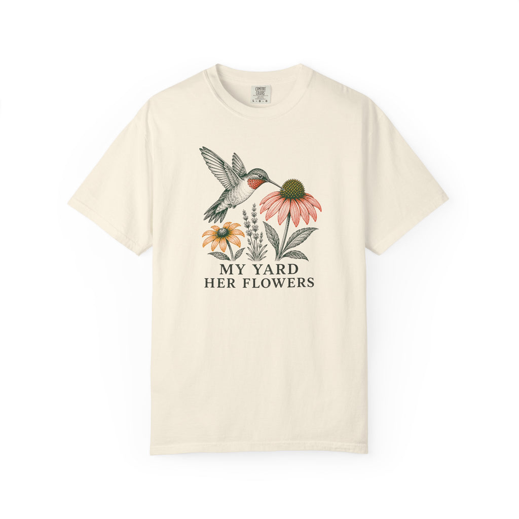 Her Flowers Hummingbird T-Shirt