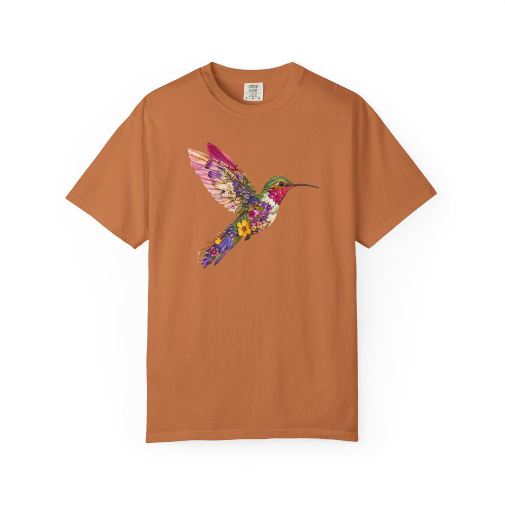 Pressed Flowers Hummingbird T-Shirt