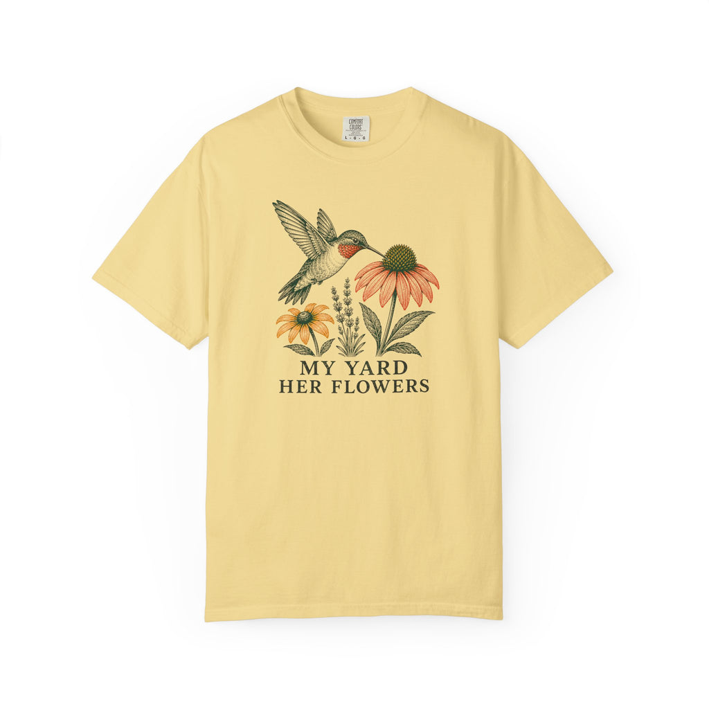 Her Flowers Hummingbird T-Shirt
