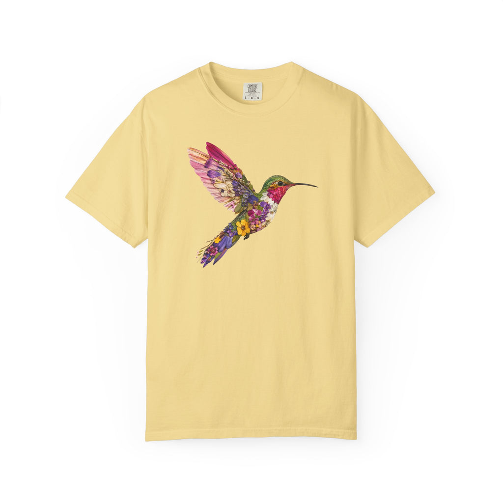 Pressed Flowers Hummingbird T-Shirt