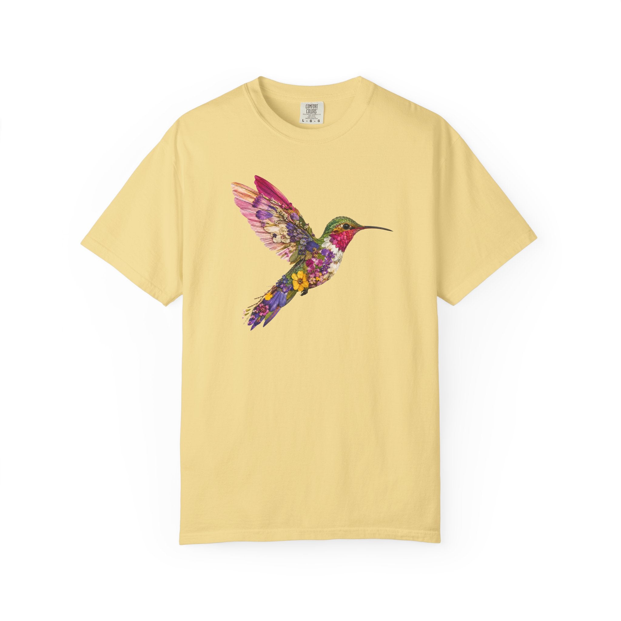 Pressed Flowers Hummingbird T-Shirt