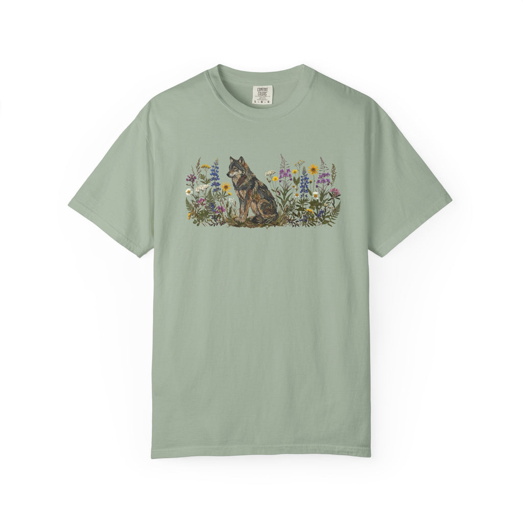 Wolf Pressed Flowers T-Shirt