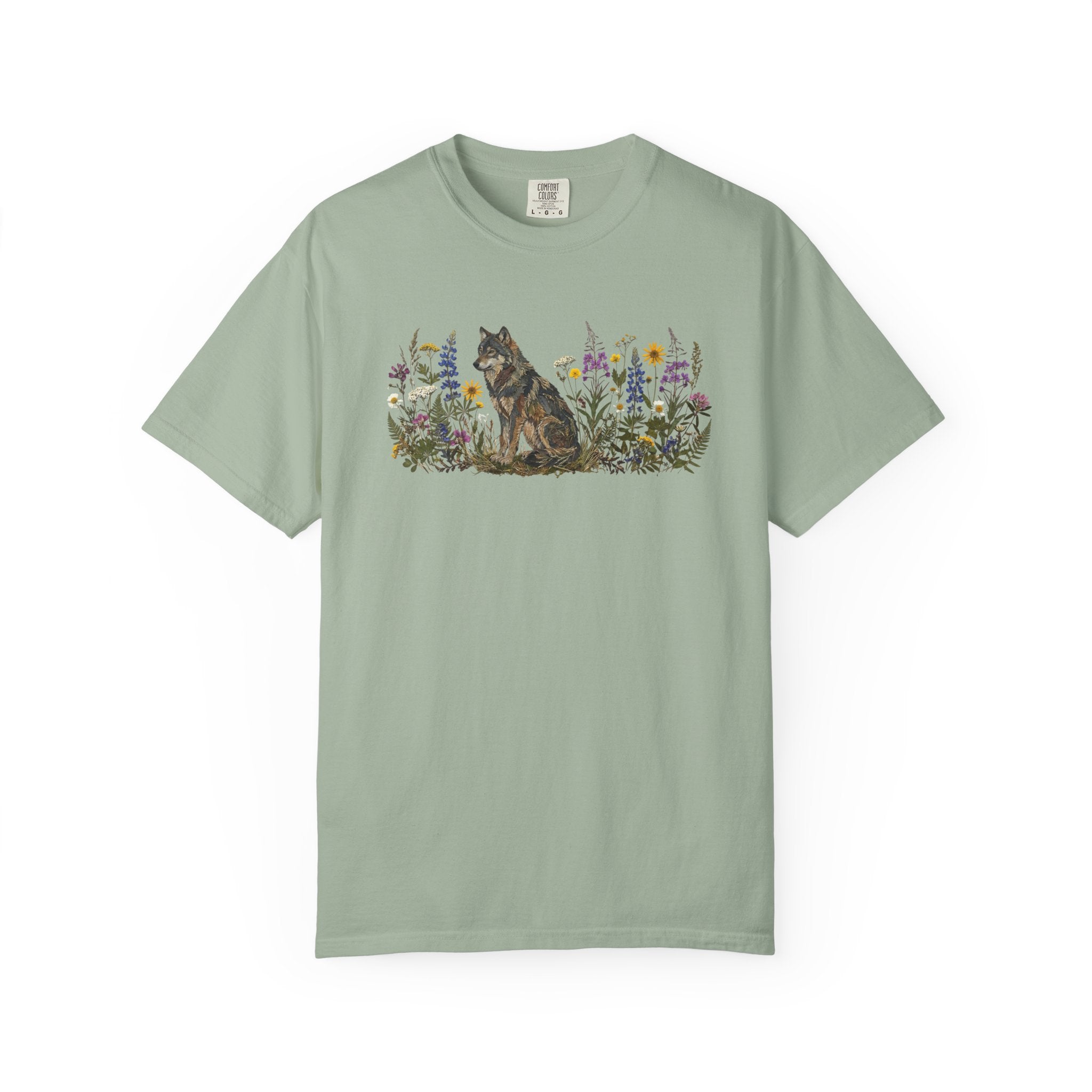 Wolf Pressed Flowers T-Shirt
