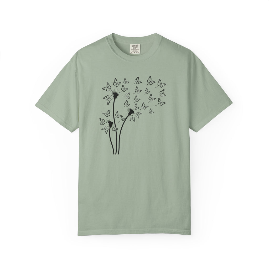 Dandelion Into the Wind Butterflies T-Shirt