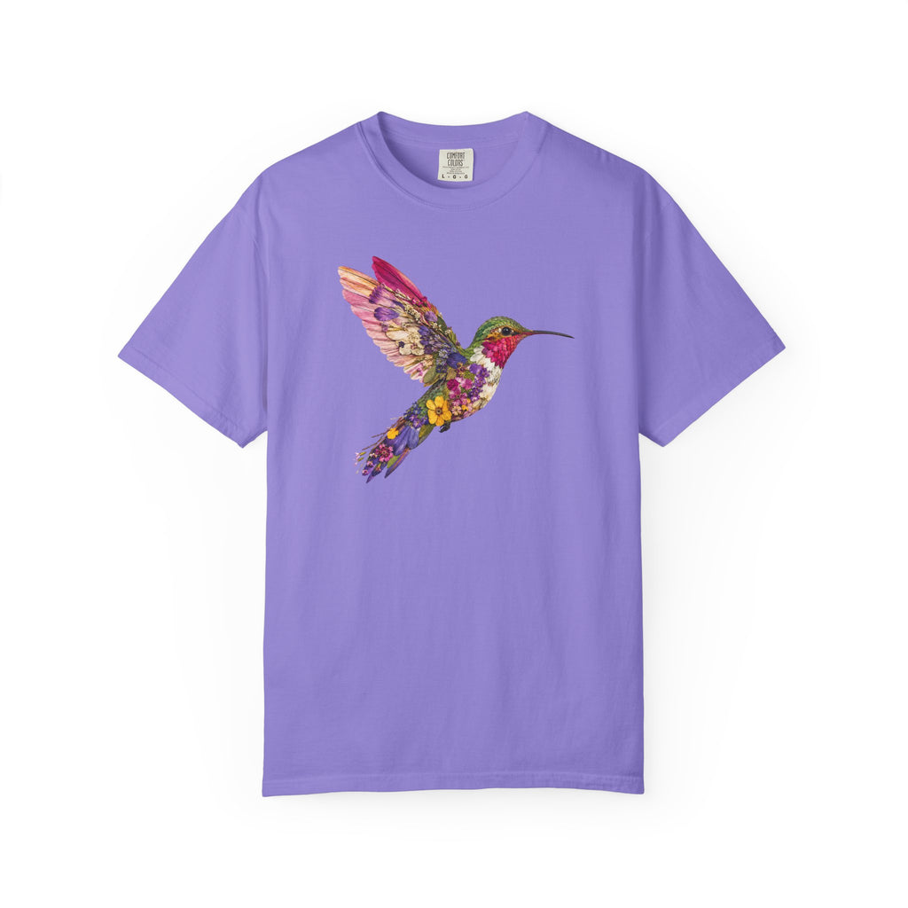 Pressed Flowers Hummingbird T-Shirt