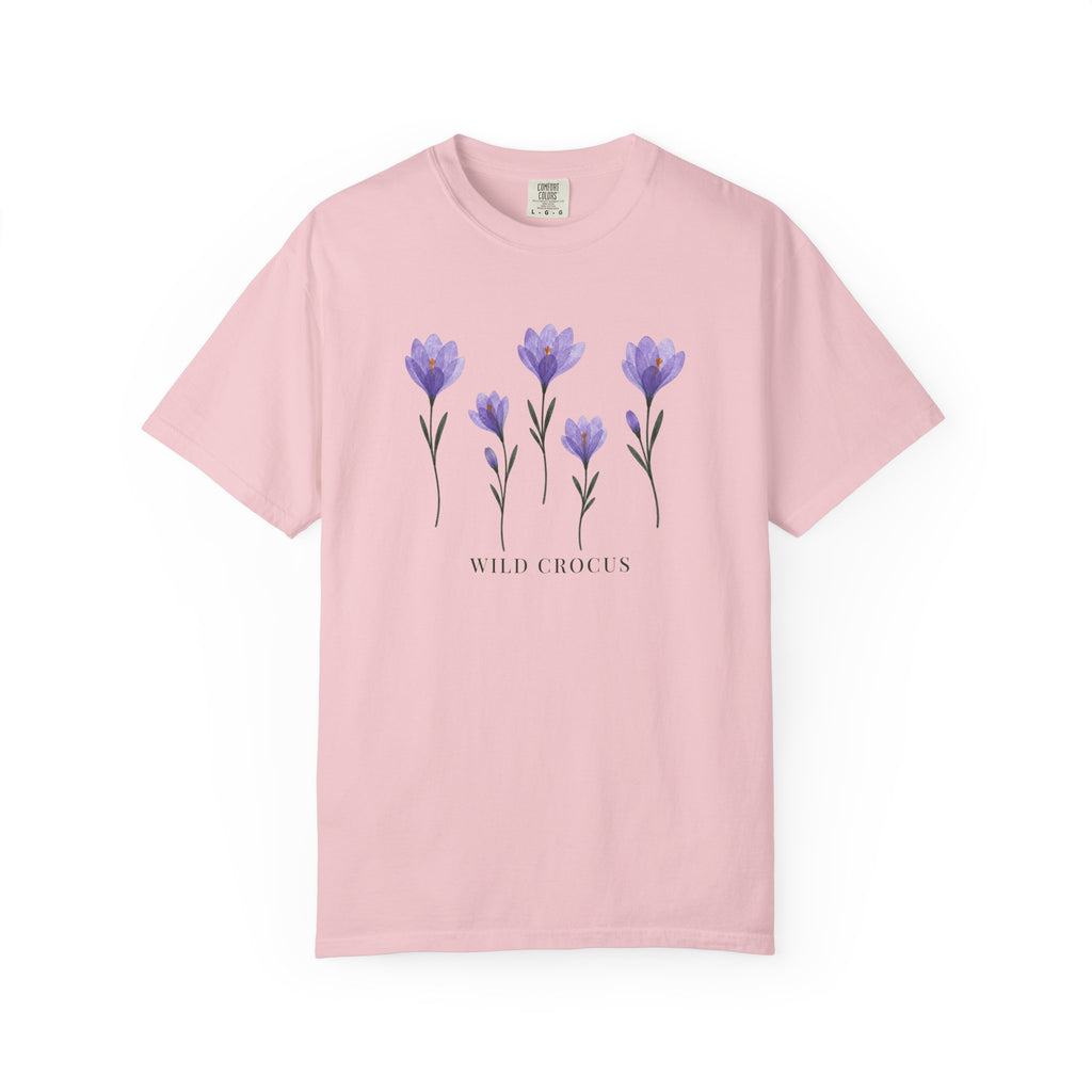 Wild Crocus Pressed Flowers T-Shirt