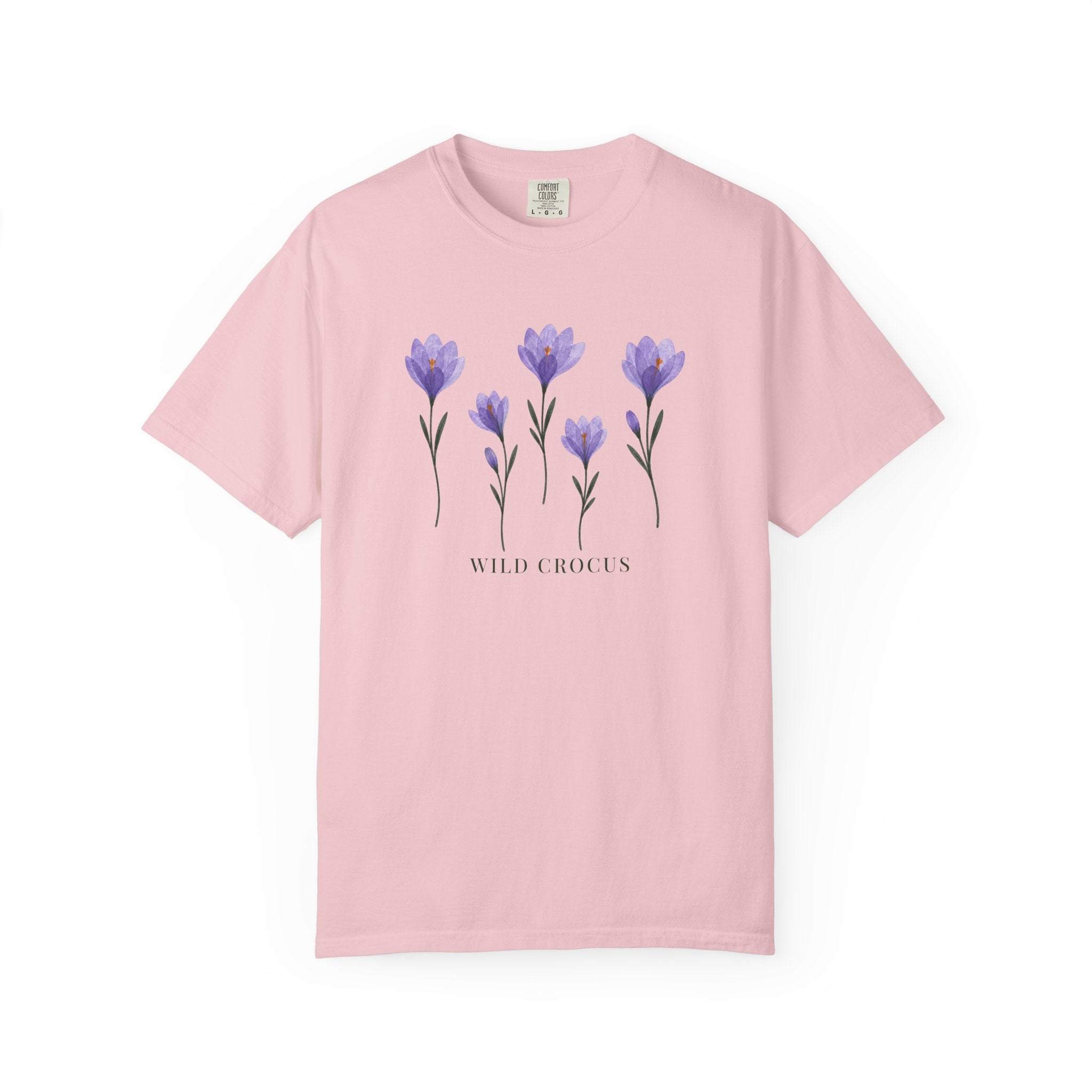 Wild Crocus Pressed Flowers T-Shirt