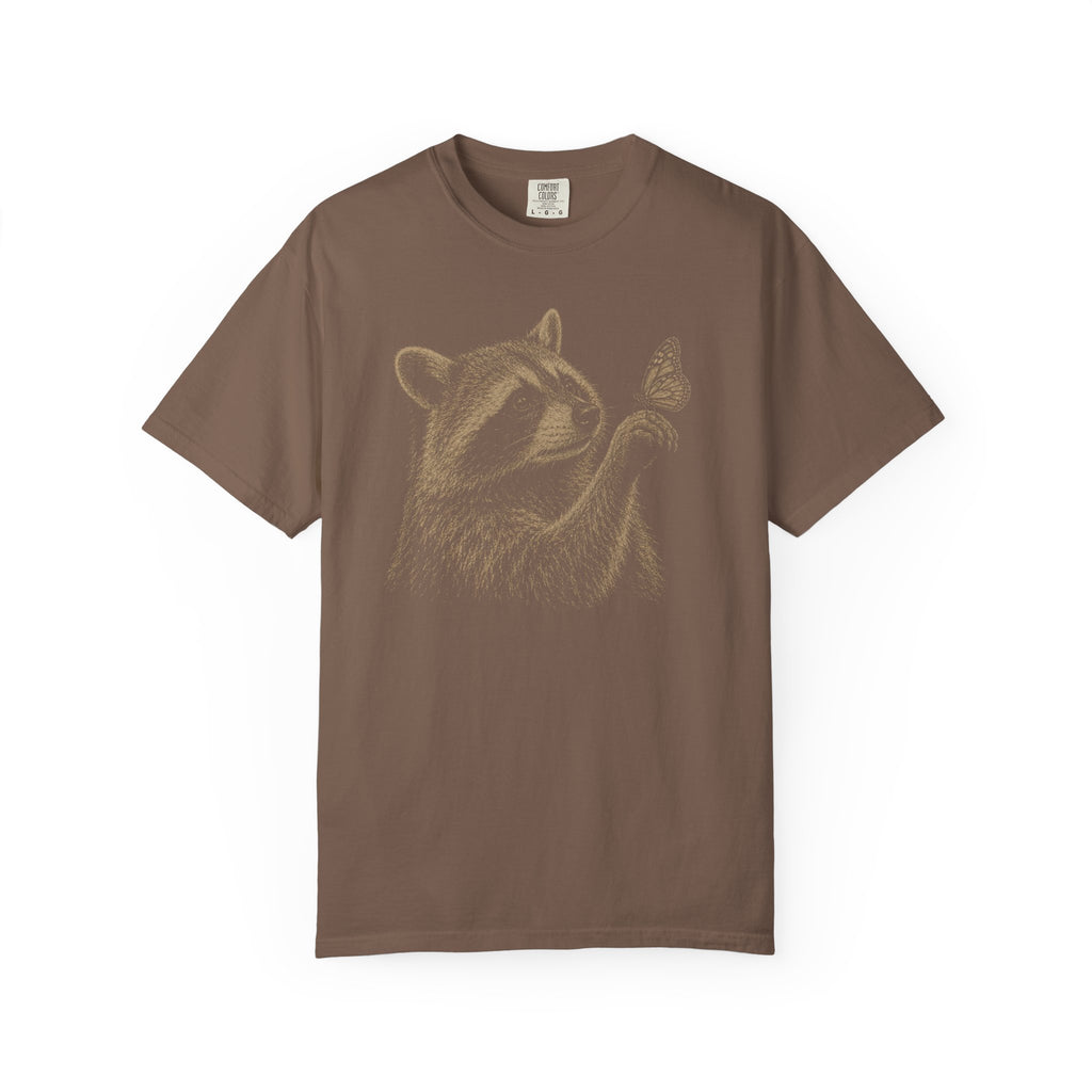 Raccoon Butterfly Admiration T-Shirt