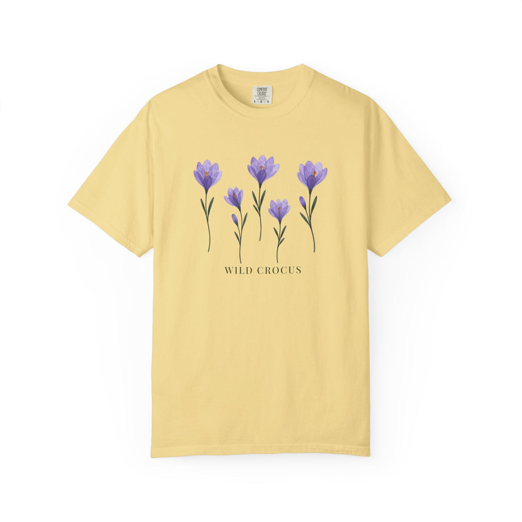Wild Crocus Pressed Flowers T-Shirt