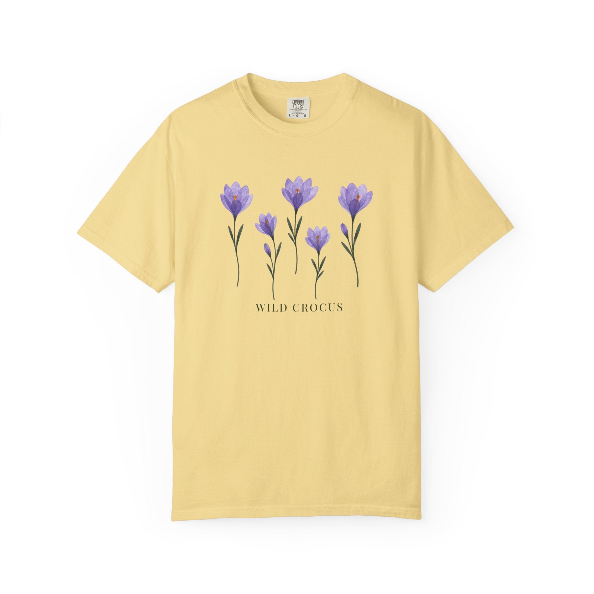 Wild Crocus Pressed Flowers T-Shirt