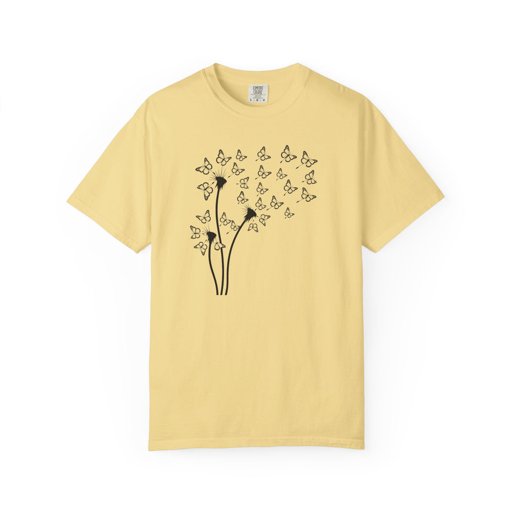 Dandelion Into the Wind Butterflies T-Shirt