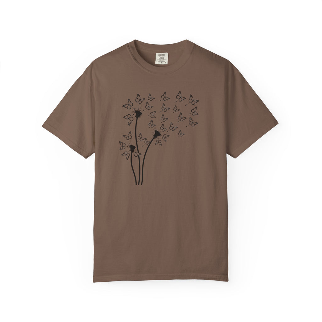 Dandelion Into the Wind Butterflies T-Shirt