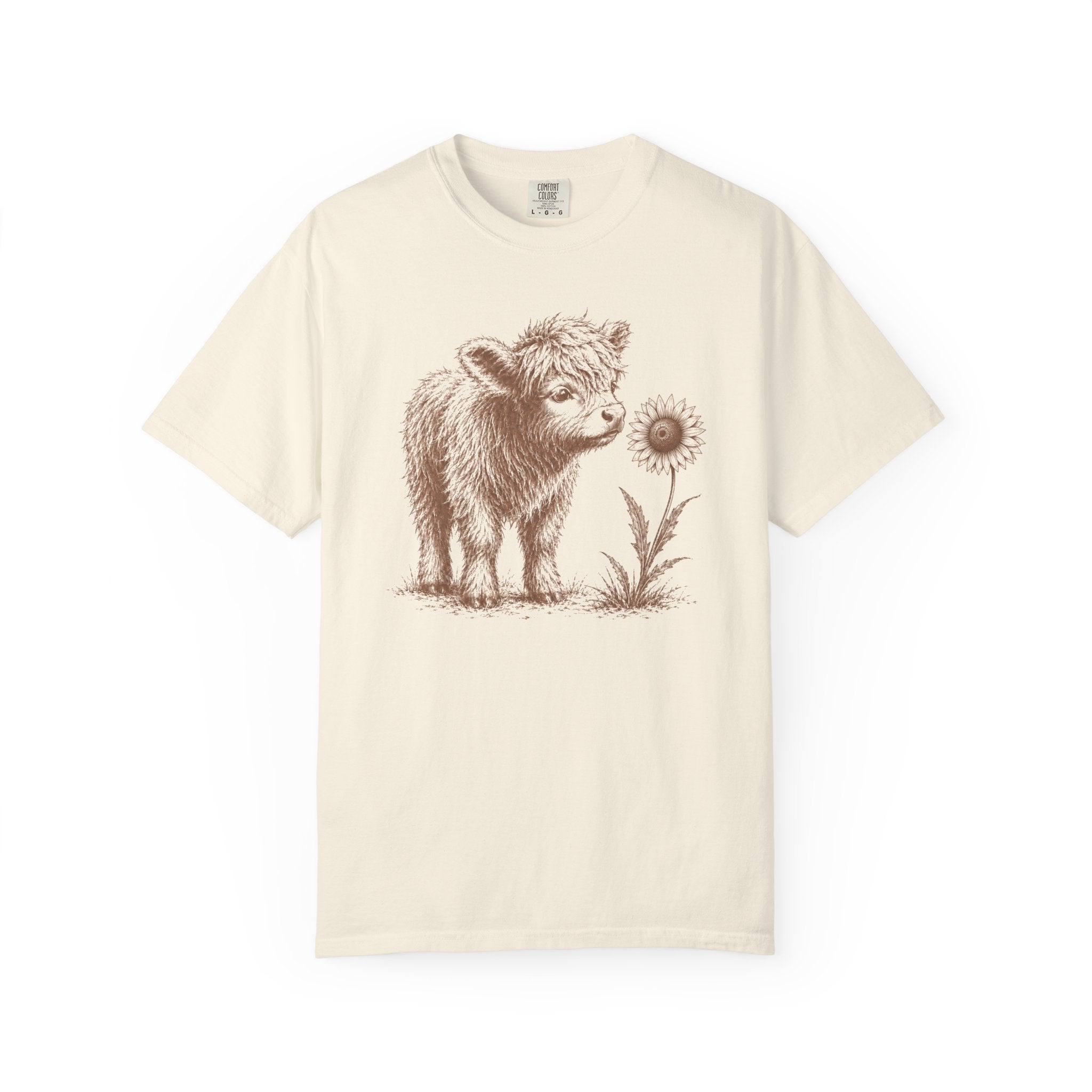 Highland Cow Flower T-Shirt