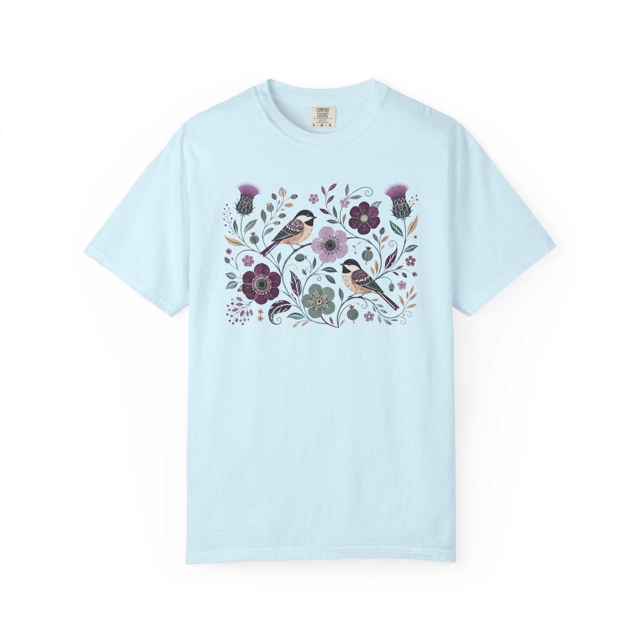 Chickadees Floral T-Shirt
