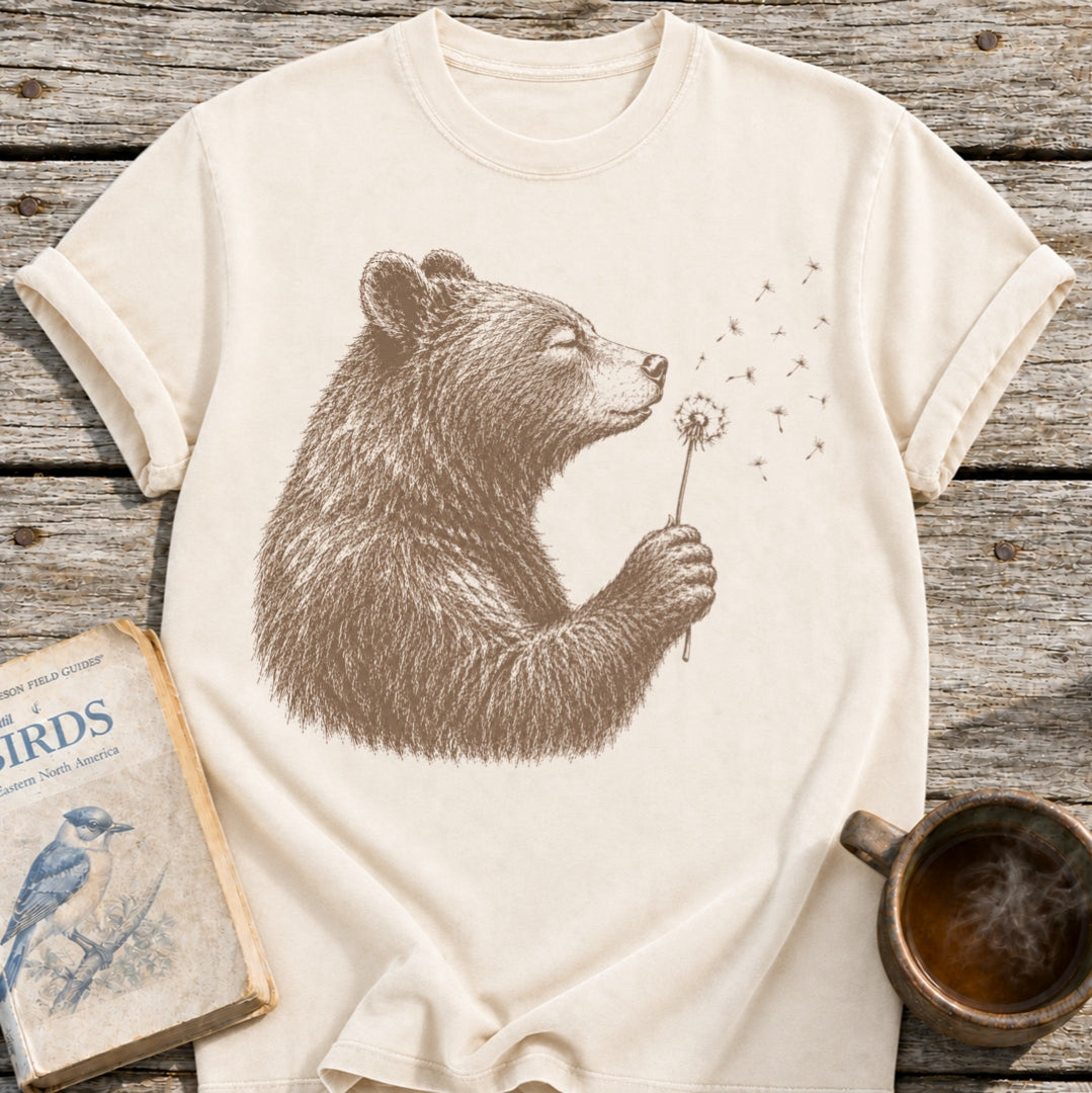 Bear Blowing Dandelion T-Shirt